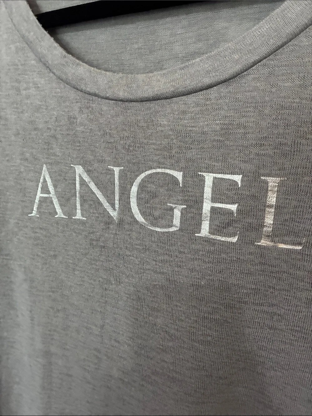 Victoria's Secret Gray 'ANGEL' Long-Sleeve Tee